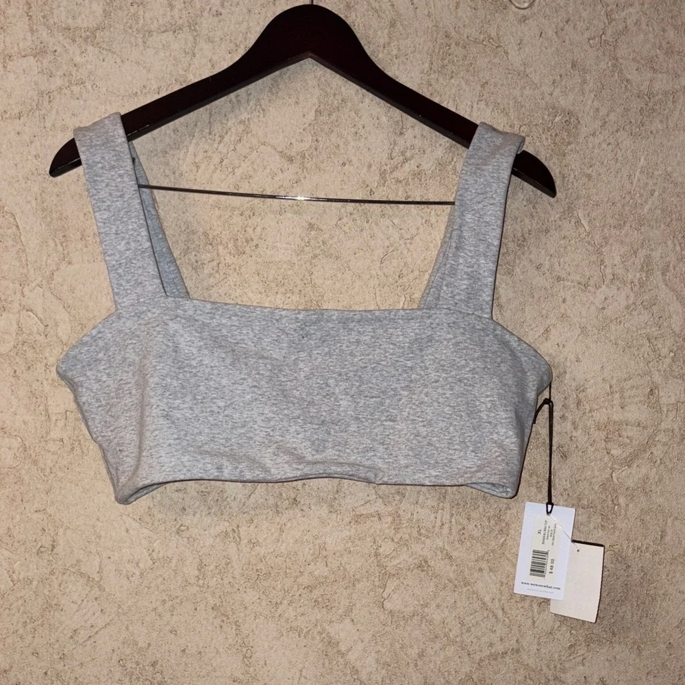 WEWOREWHAT BANDEAU BRA TOP Heather Grey